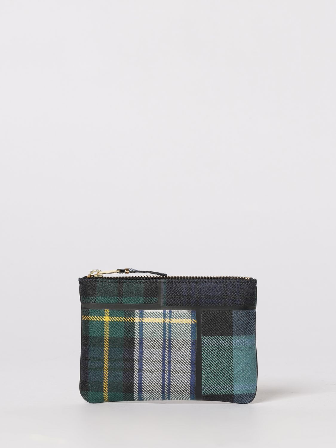 Comme Des Garçons Shirt Comme Des Garçons Wallet Coin Purse In Tartan Twill In Green