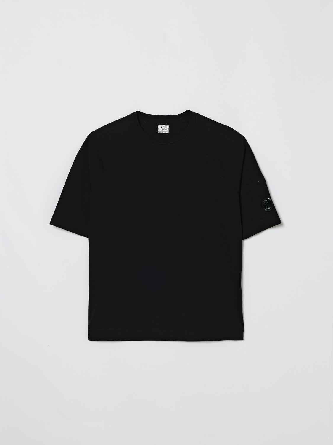 C.p. Company Kids'  Cotton T-shirt With Logo In Black