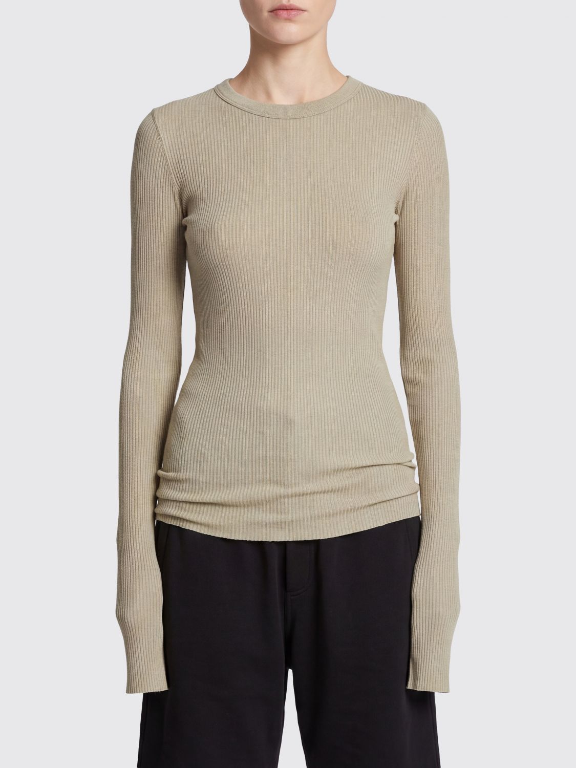 RICK OWENS Viscose and Silk Knit Top