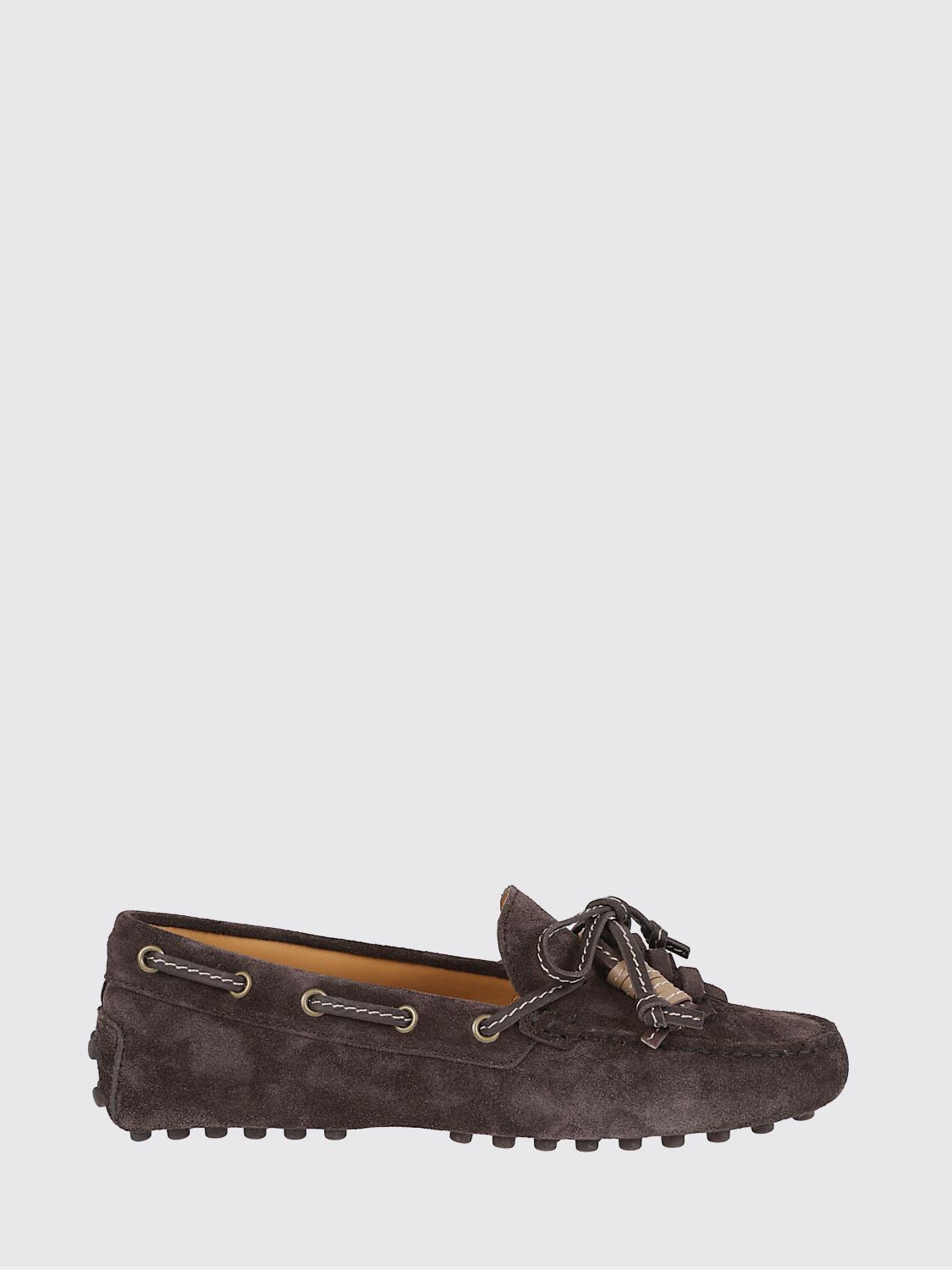 TOD'S Mocassino in camoscio con nappe