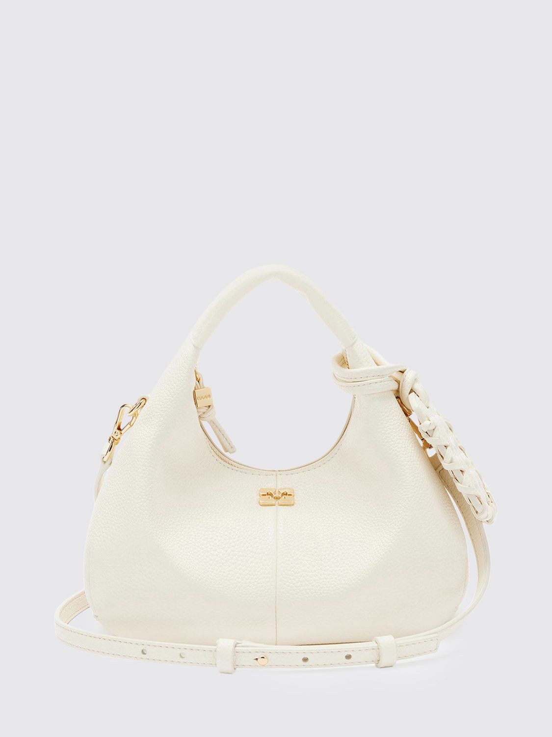 GANNI Grained Faux Leather Hobo Bag　GANNI グレインフェイクレザー ホーボーバッグ GANNI