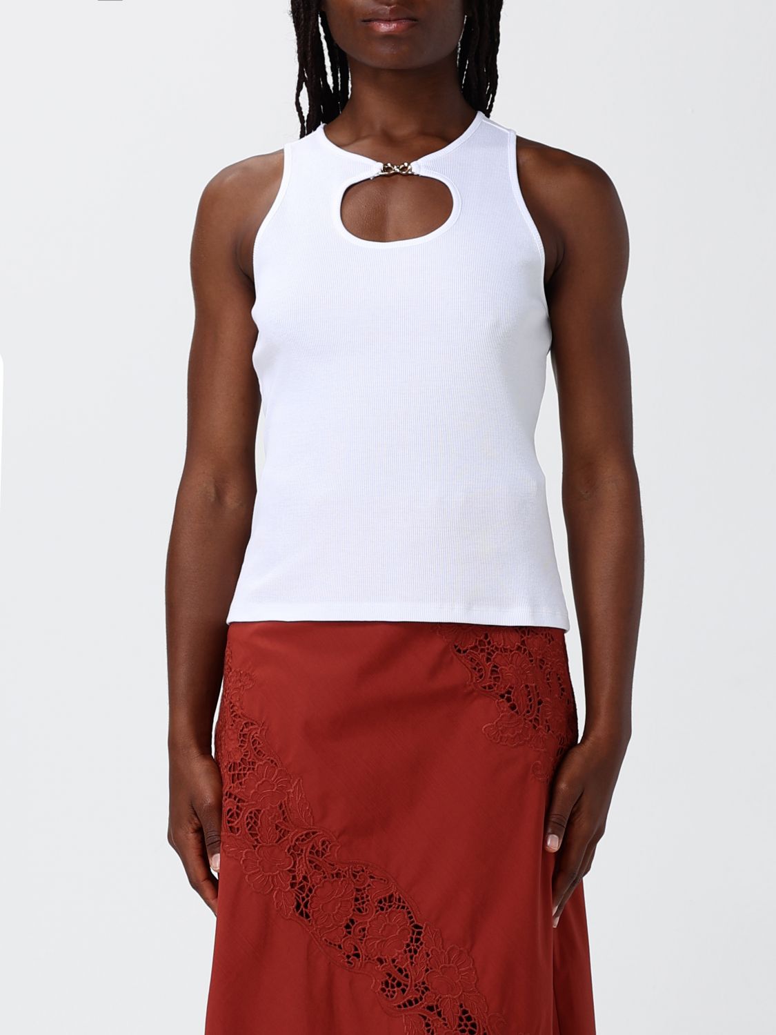 Twinset Ribbed Cotton Top