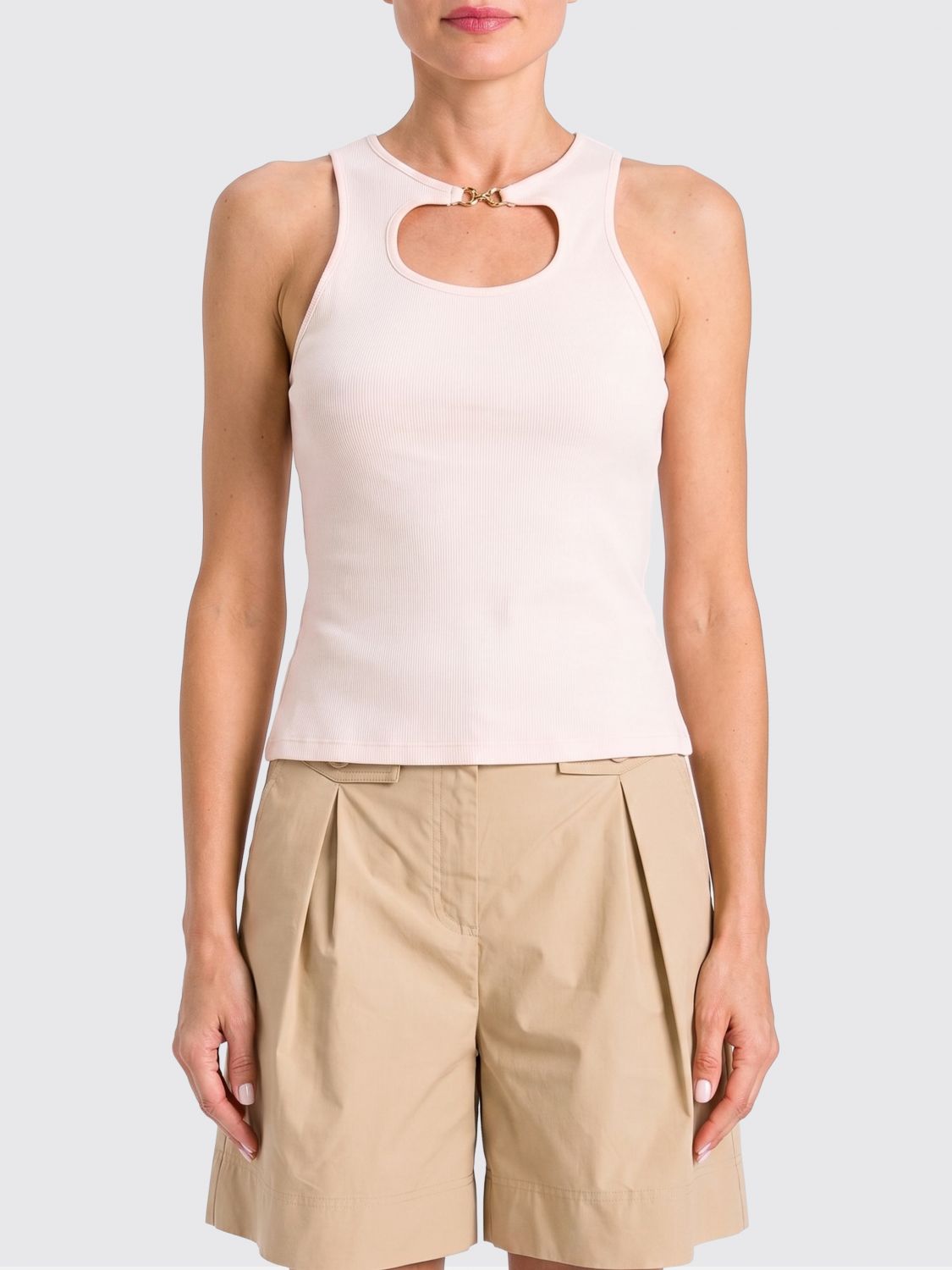 Twinset Ribbed Cotton Top