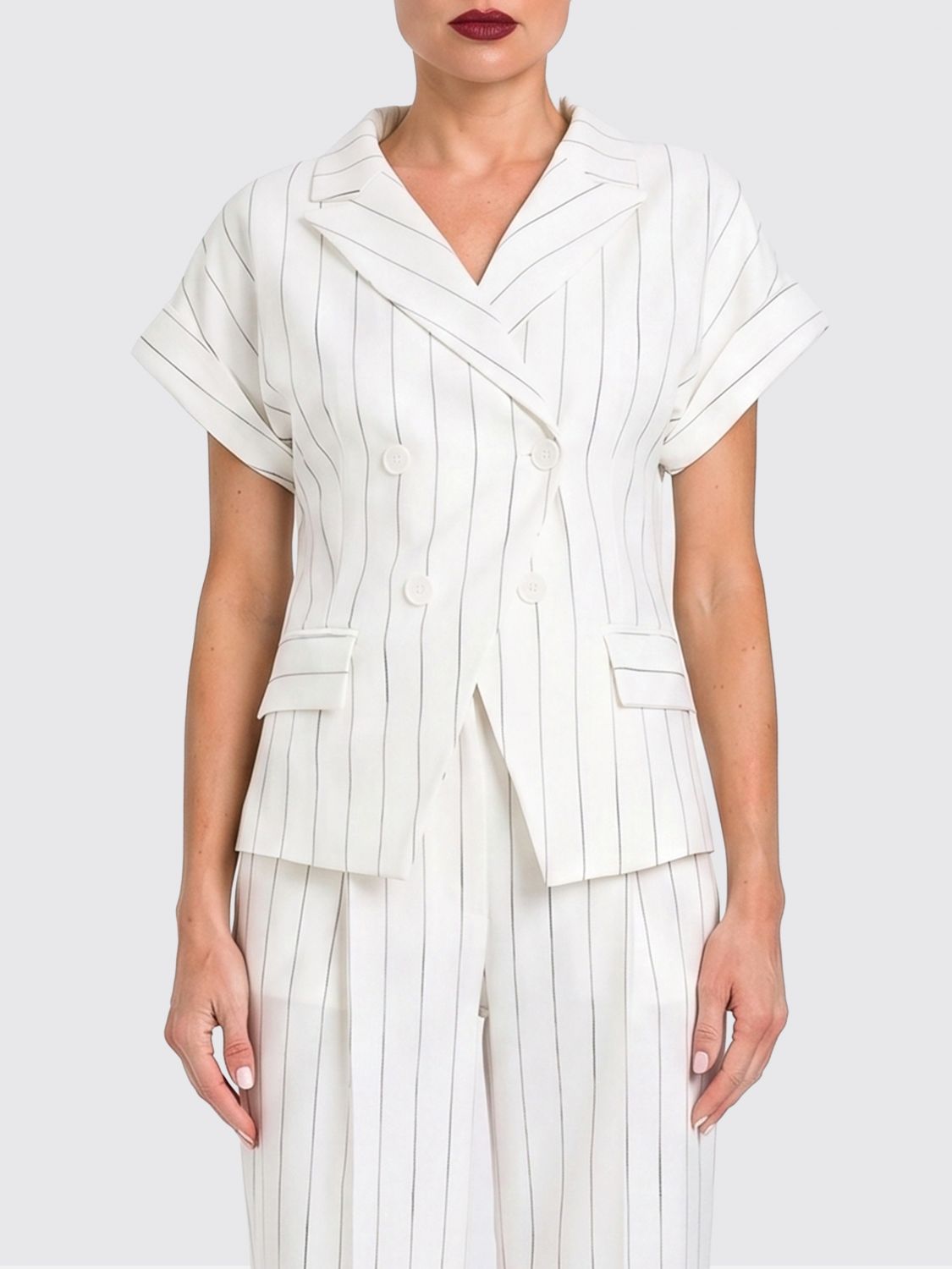 Twinset Gestreifter Doppelreiher-Blazer