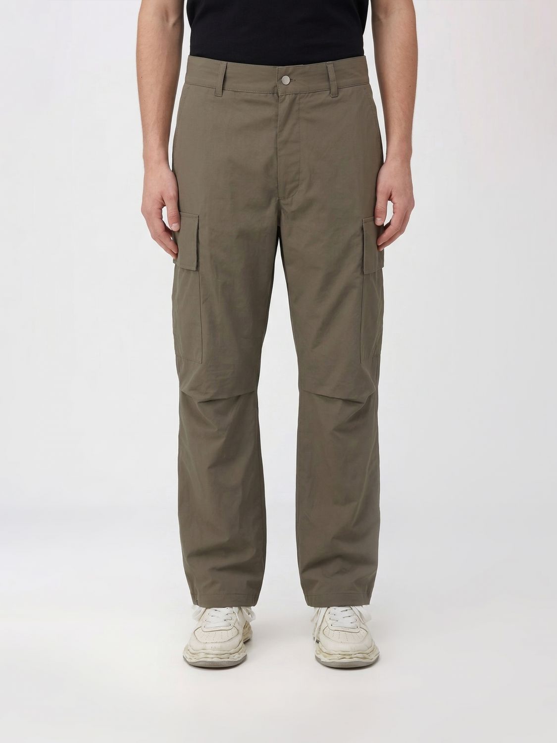 Darkpark Cotton Cargo Trousers In Green