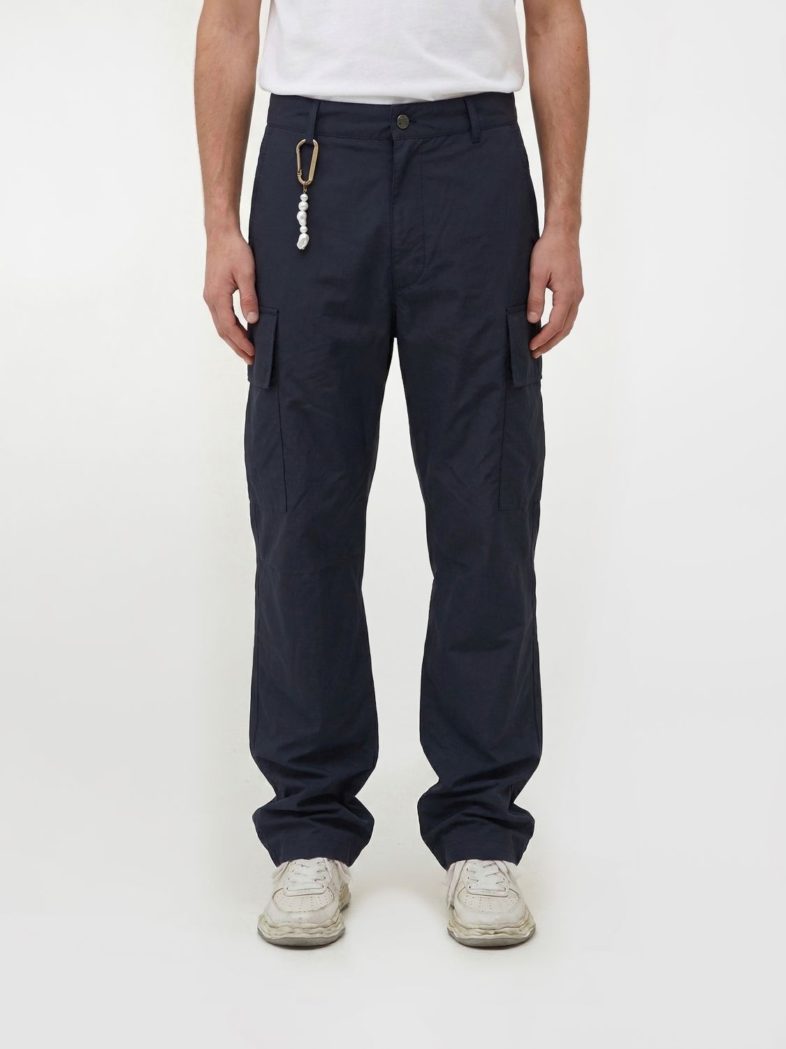 Darkpark Cotton Cargo Trousers In Purple