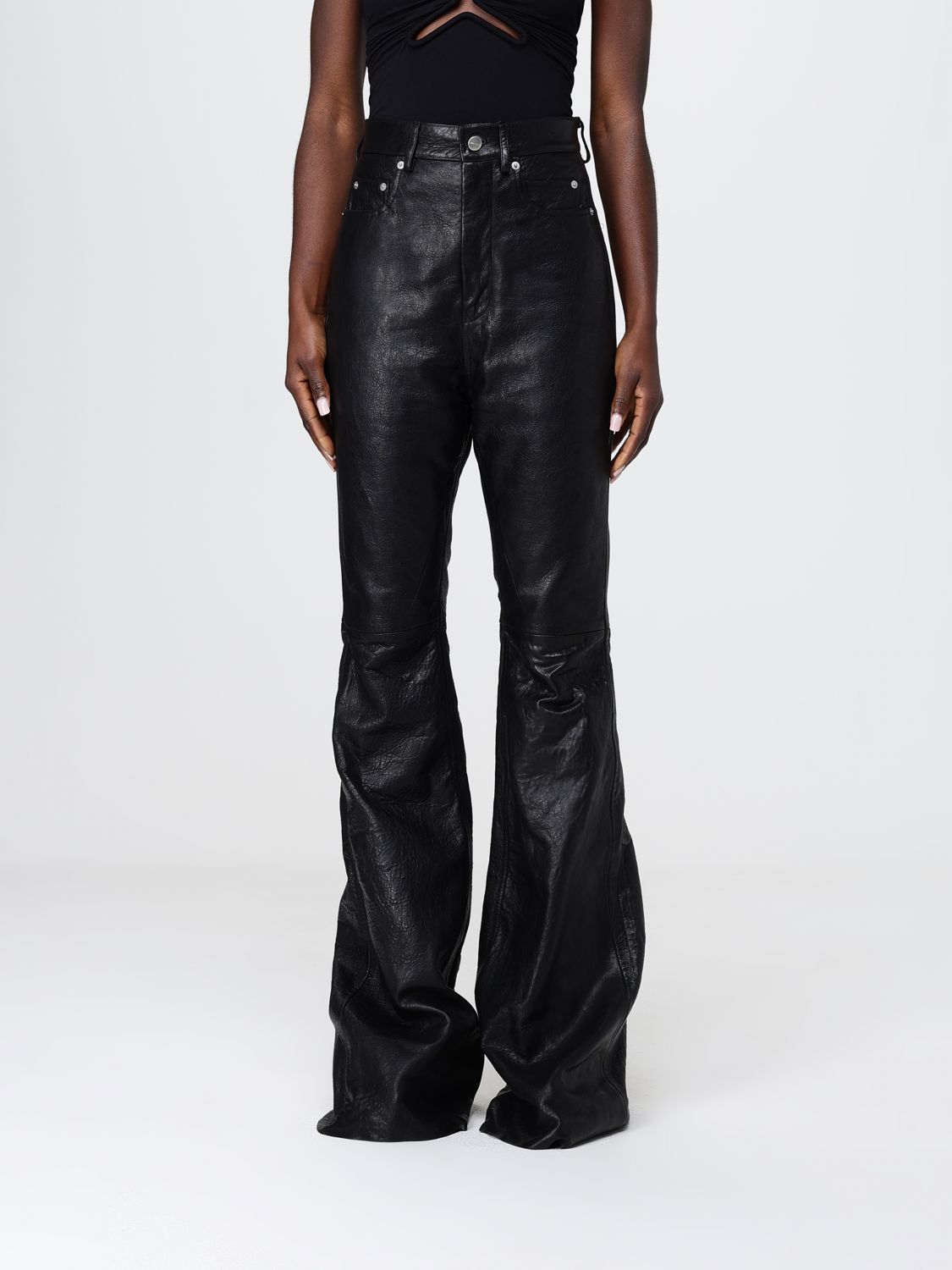 RICK OWENS Bolan Flared Lederhose Drkshdw