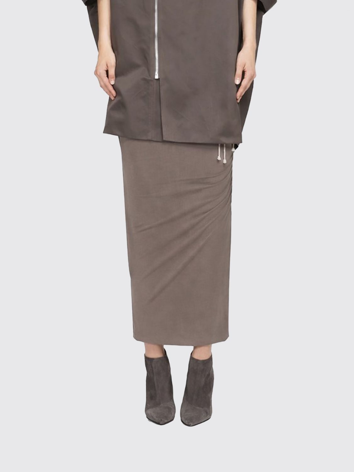Rick Owens RICK OWENS Skirt Woman color Dove Grey　RICK OWENS スカート ウーマンカラー ダブグレー