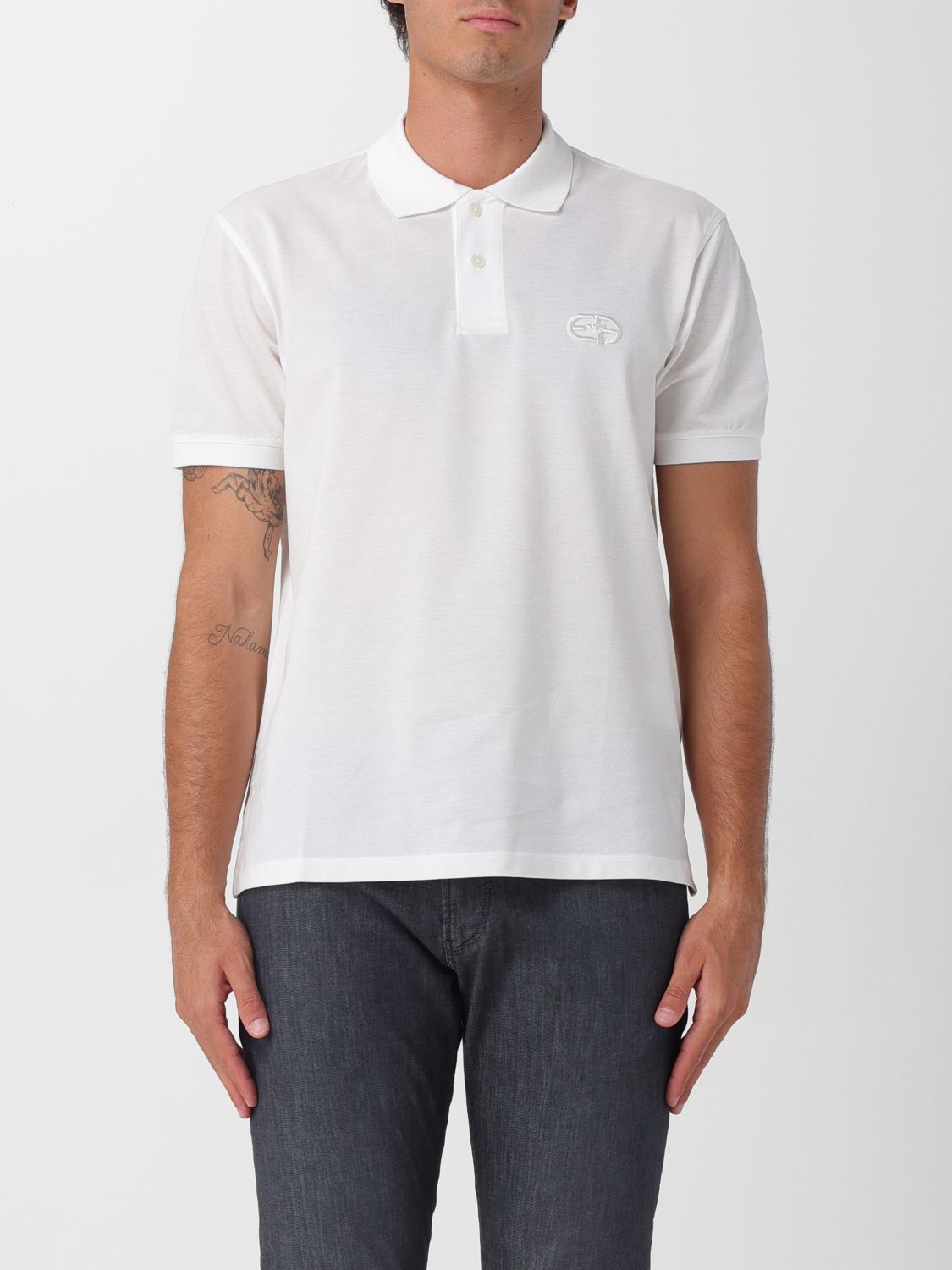EMPORIO ARMANI Polo in cotone con logo