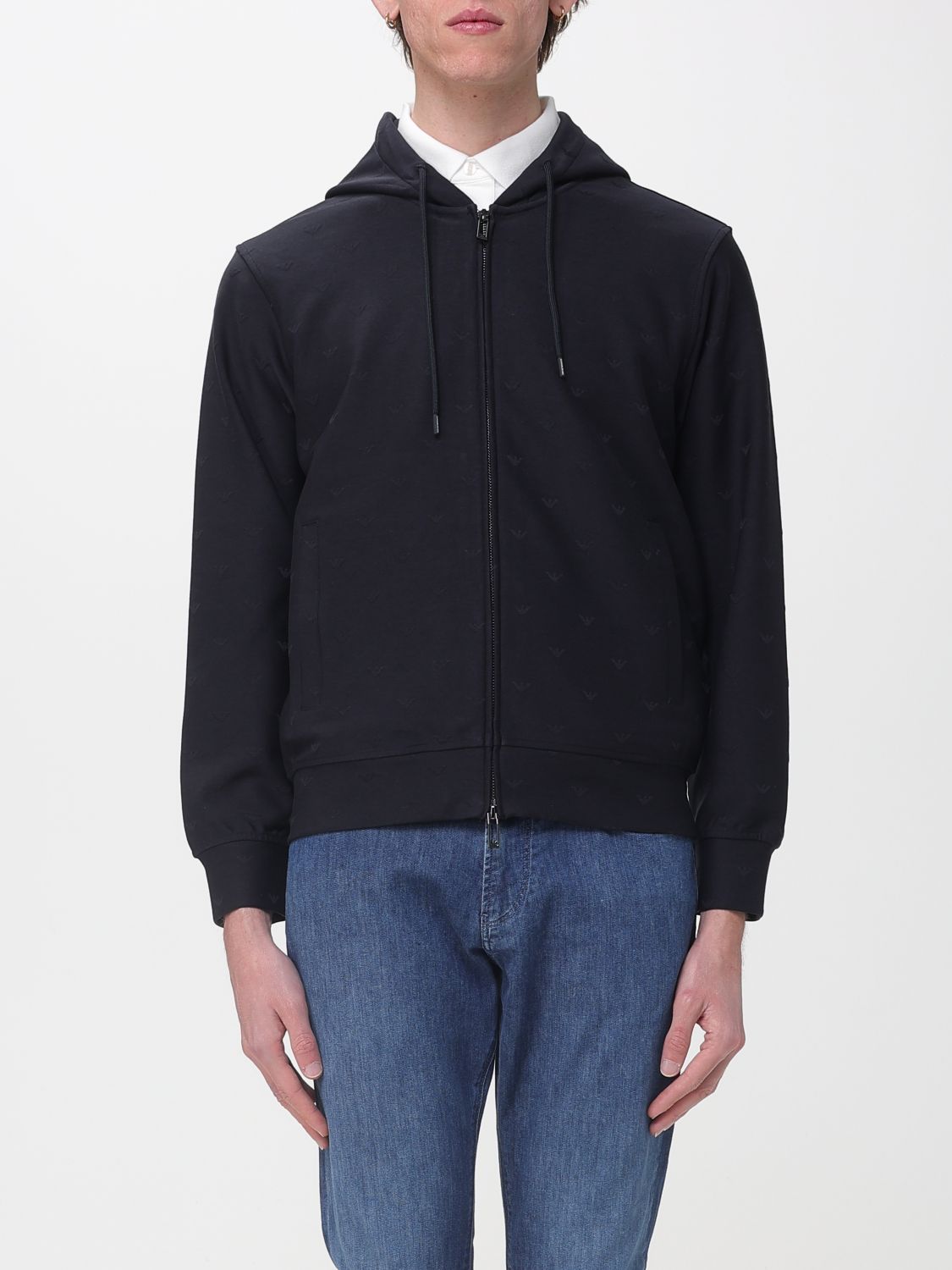 EMPORIO ARMANI Hoodie aus Baumwollmischung