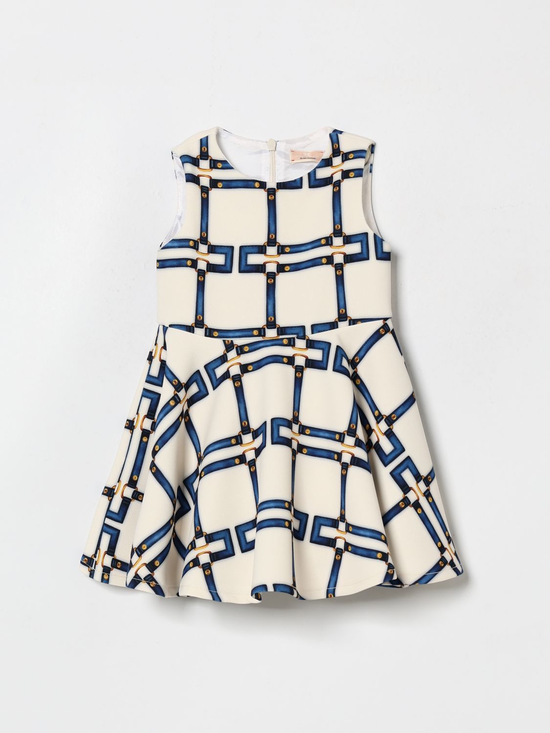 ELISABETTA FRANCHI LA MIA BAMBINA Bedrucktes Crêpe-Minikleid