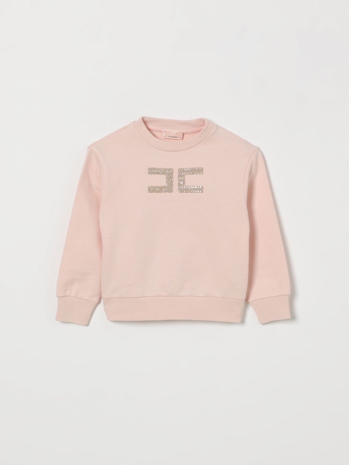 ELISABETTA FRANCHI LA MIA BAMBINA Baumwoll-T-Shirt mit Strass-Logo