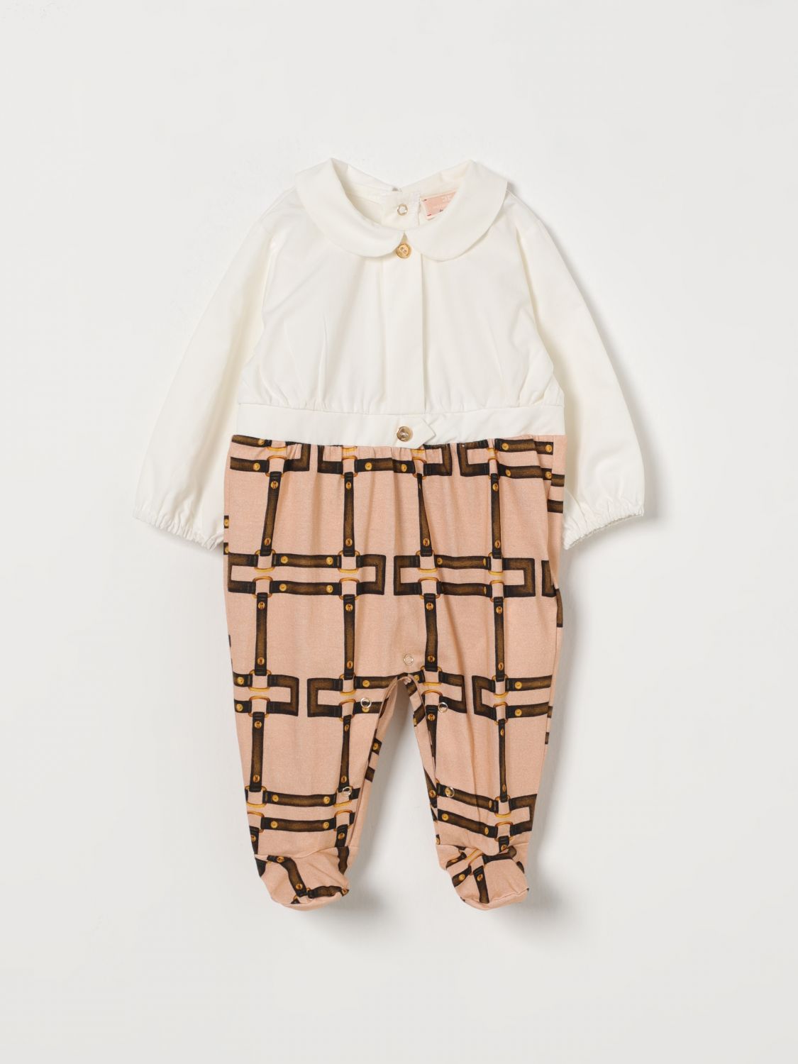 ELISABETTA FRANCHI LA MIA BAMBINA Bedruckter Baumwoll-Overall