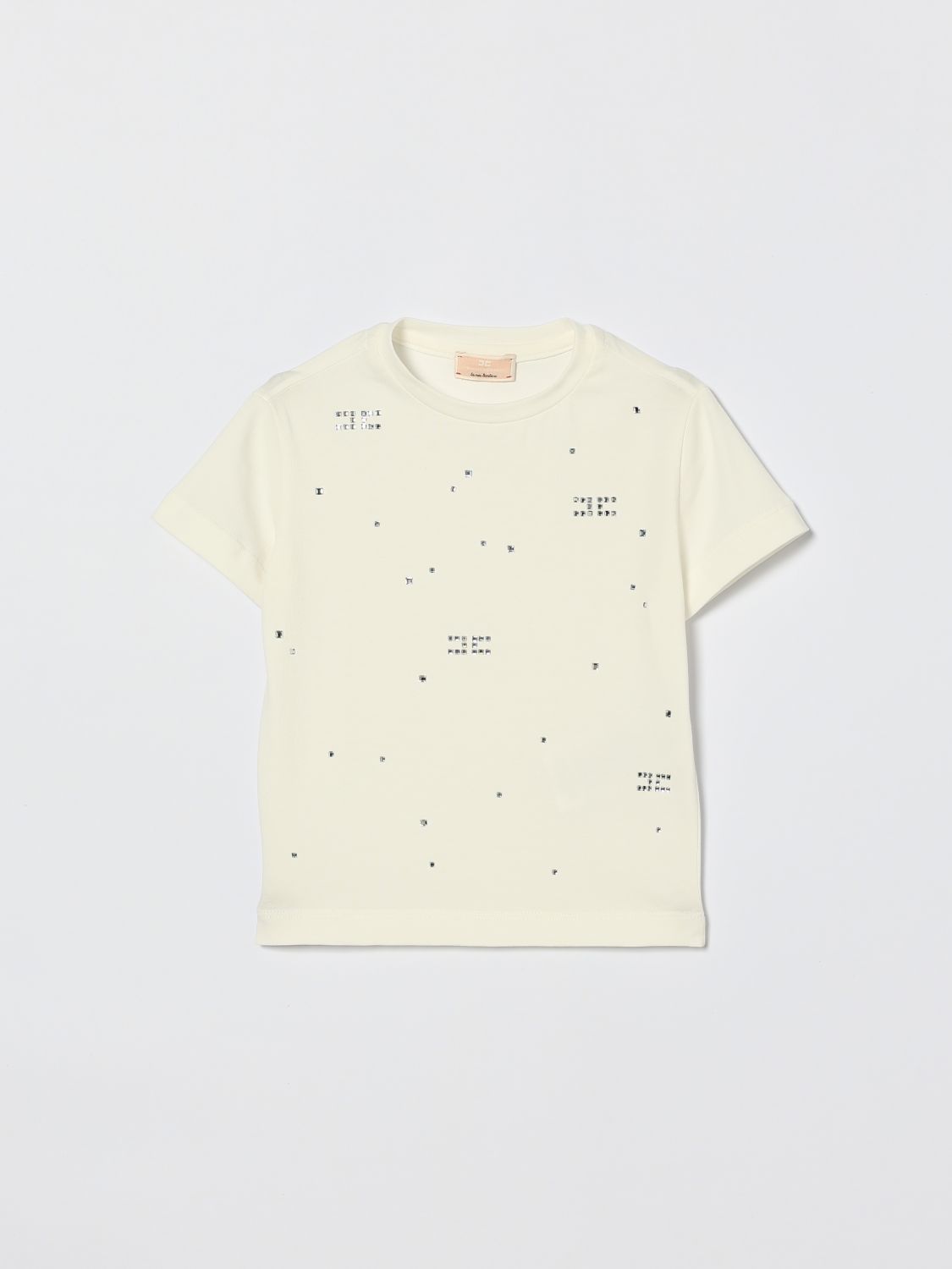 ELISABETTA FRANCHI LA MIA BAMBINA T-Shirt mit Strass-Logo
