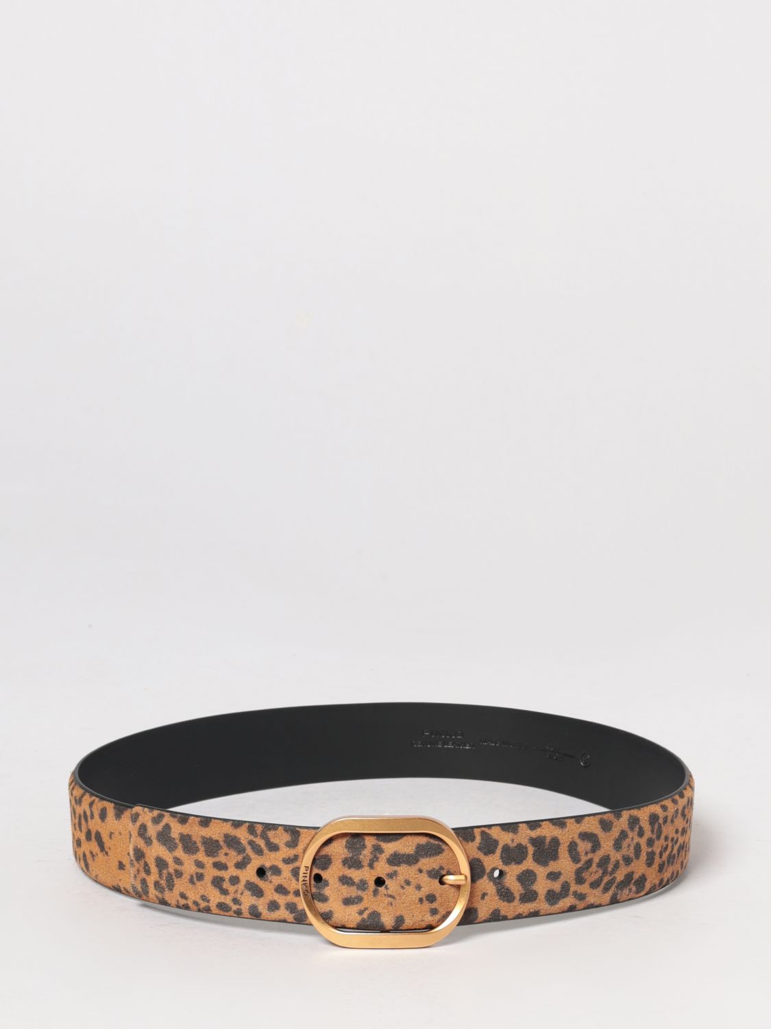 PINKO Animal Print Suede Belt