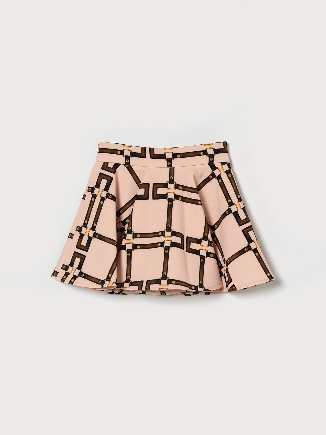 ELISABETTA FRANCHI LA MIA BAMBINA Rock aus bedrucktem Crêpe von