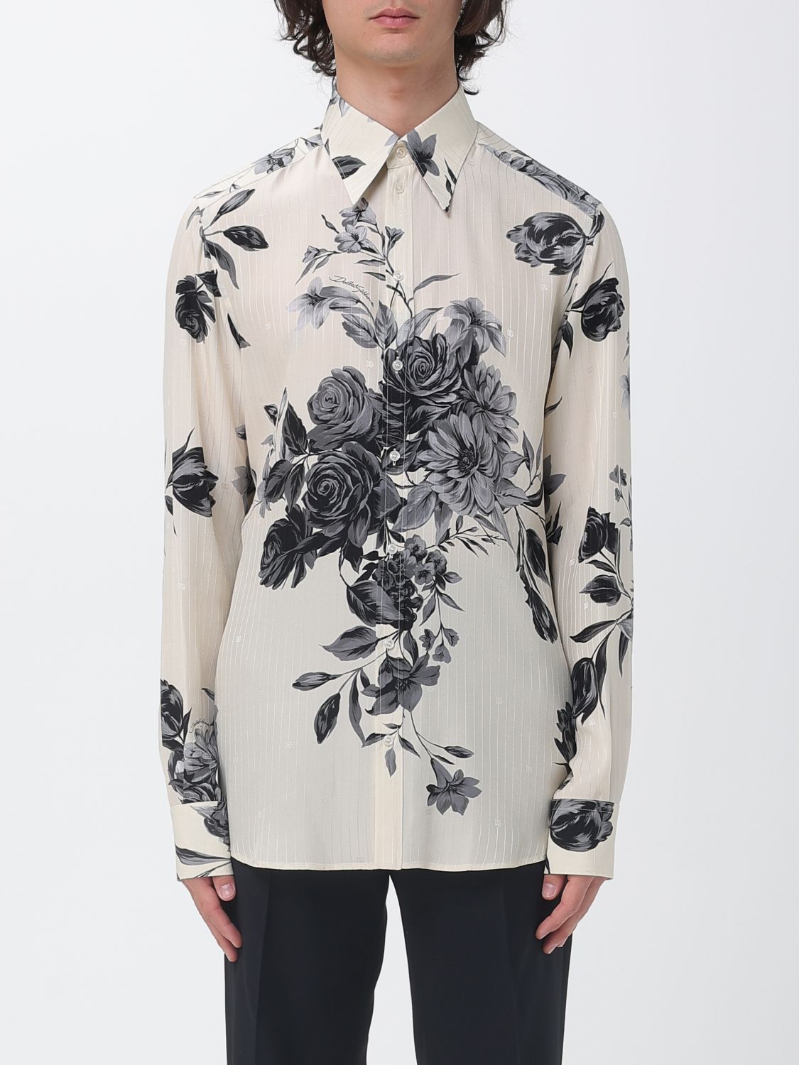 Dolce & Gabbana Floral Print Silk Shirt · 39