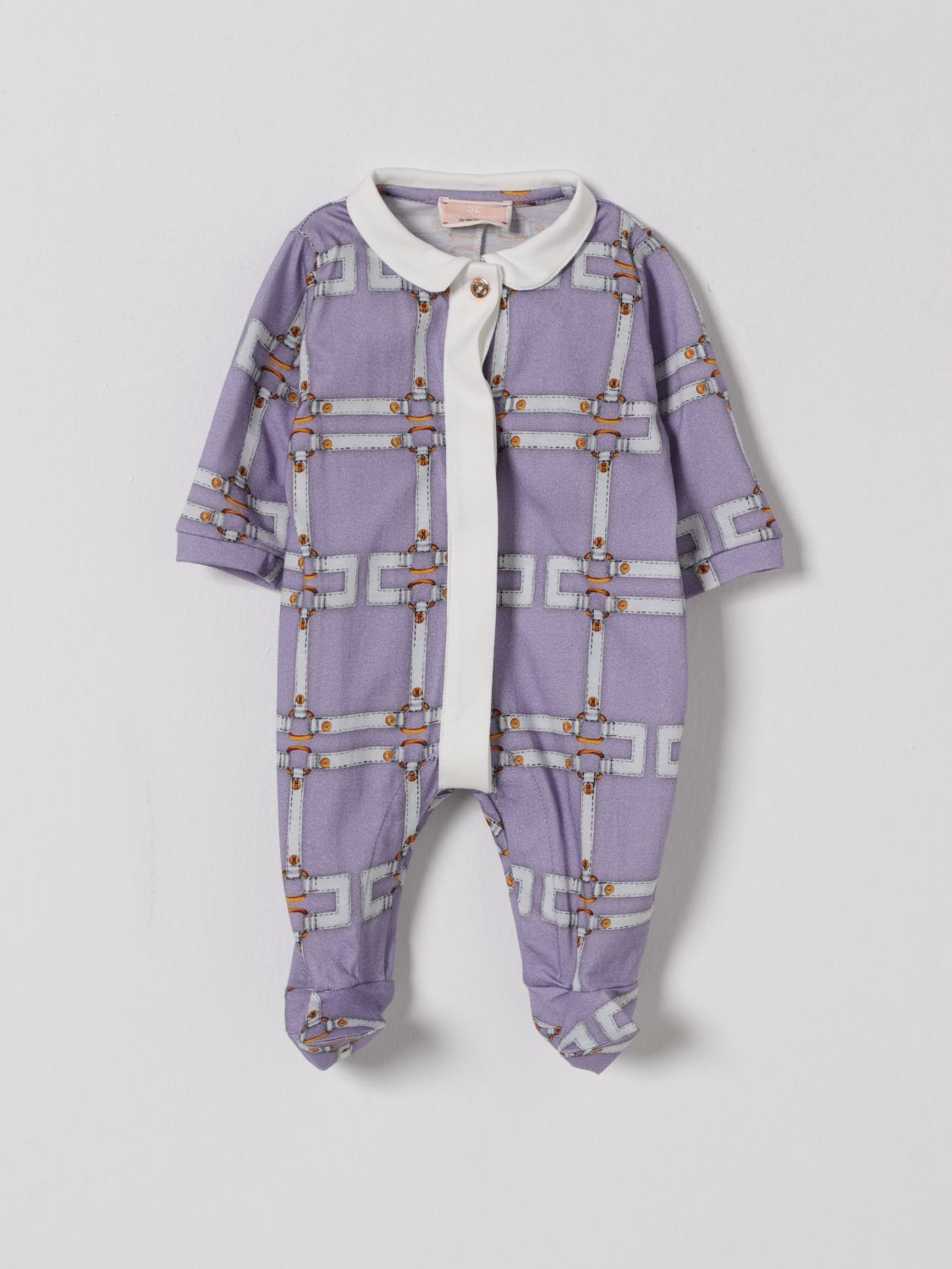 ELISABETTA FRANCHI LA MIA BAMBINA Overall aus bedruckter Baumwolle von