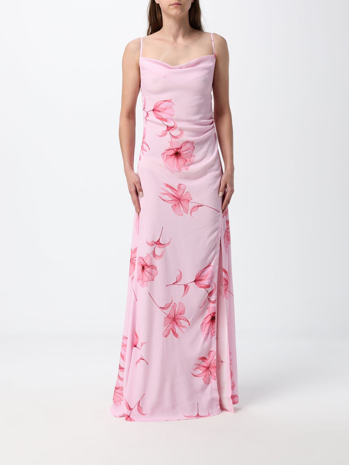 MAR DE MARGARITAS Printed Viscose Long Dress