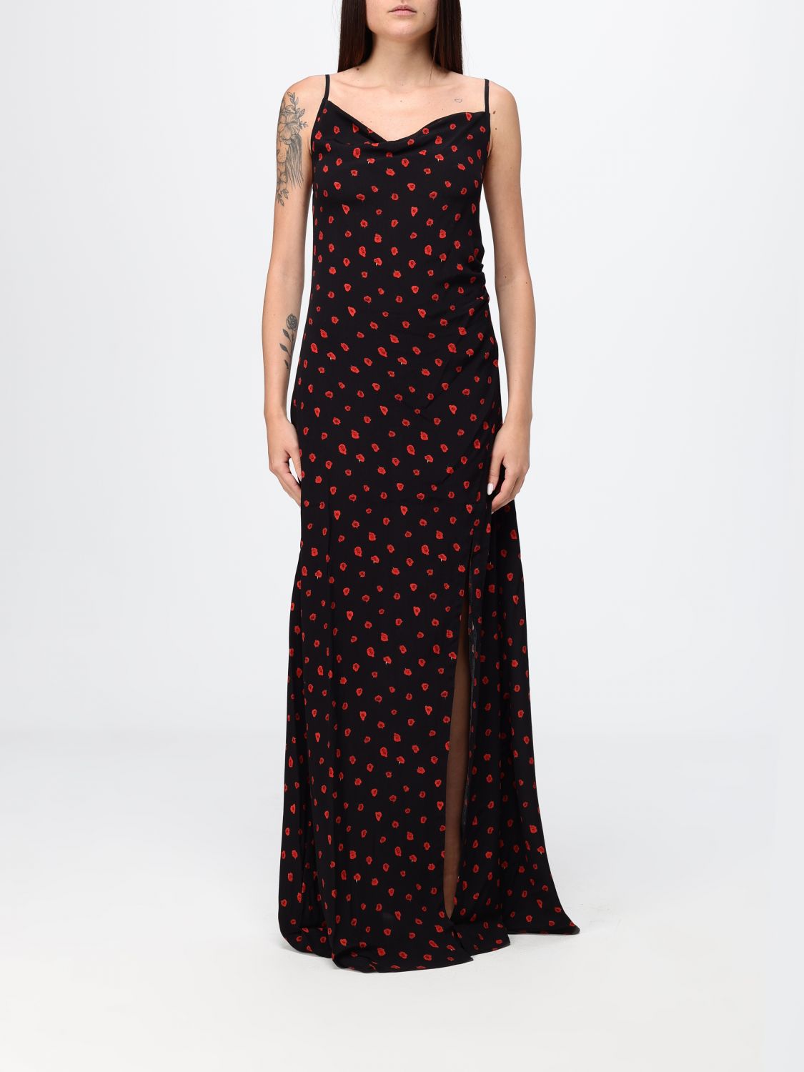 MAR DE MARGARITAS Printed Viscose Long Dress