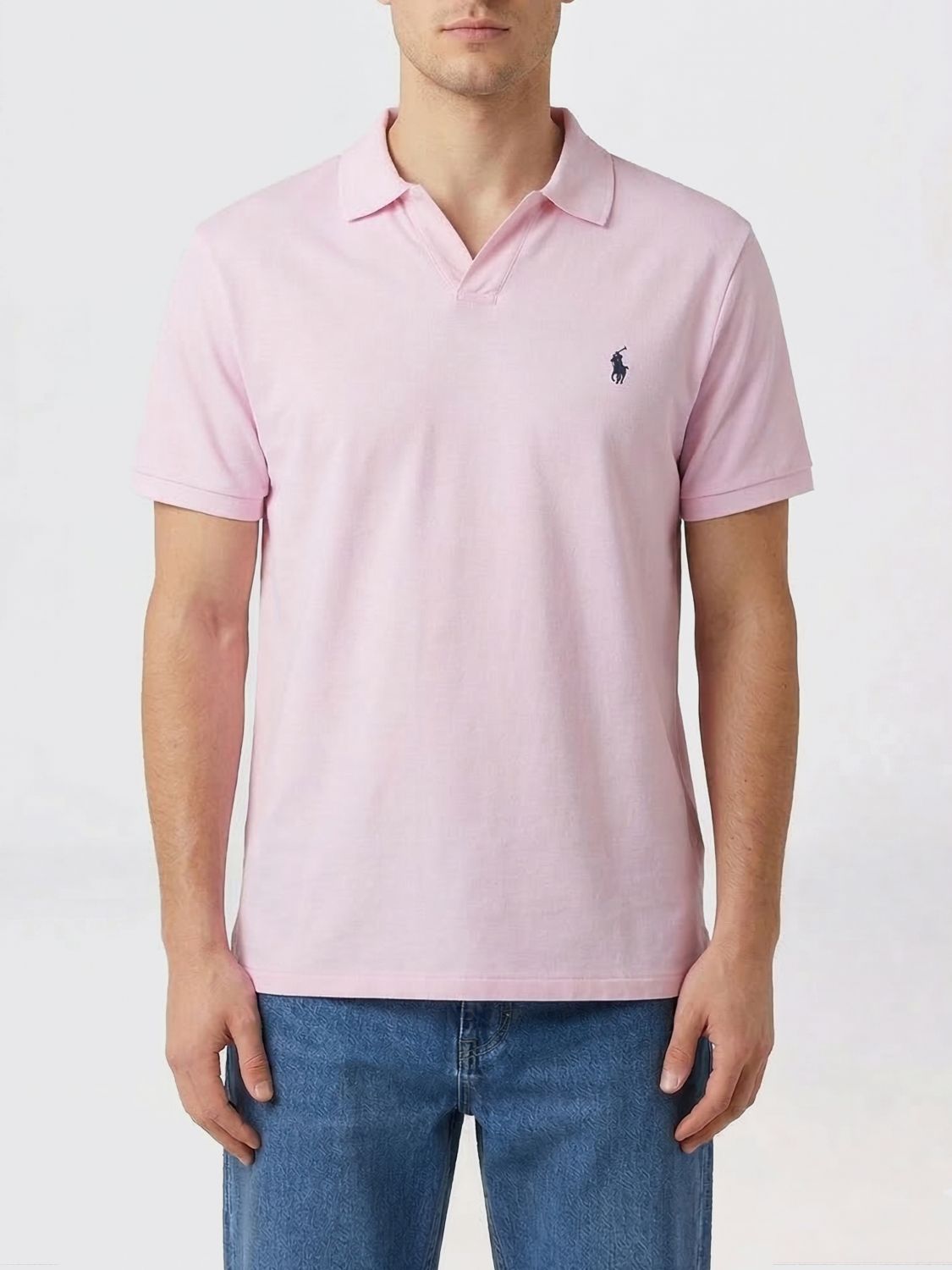 POLO RALPH LAUREN Polohemd aus Baumwolle und Leinen mit Logo