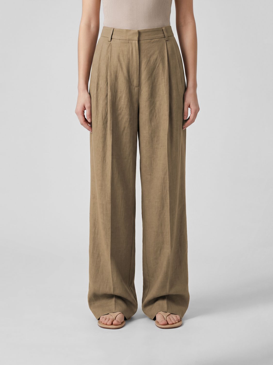 FABIANA FILIPPI Weite Hose aus Leinenmischung