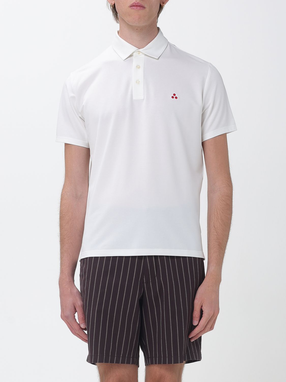 Peuterey Cotton and Silk Blend Polo Shirt
