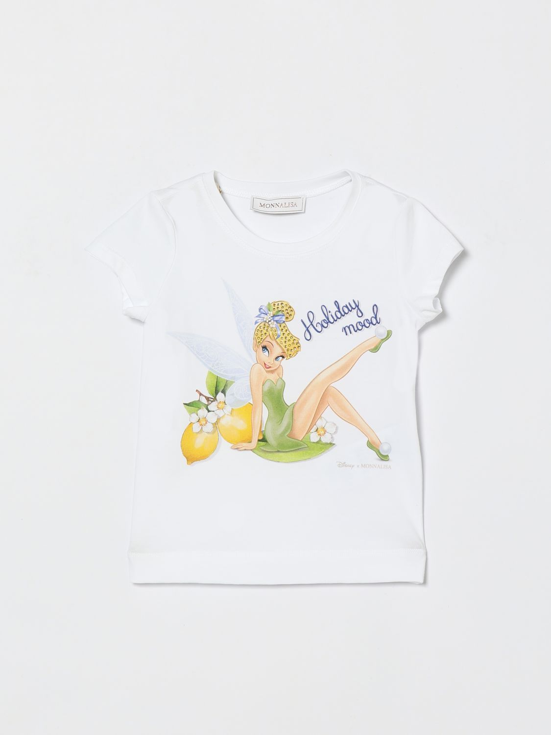 MONNALISA Baumwoll-T-Shirt mit Tinkerbell-Print