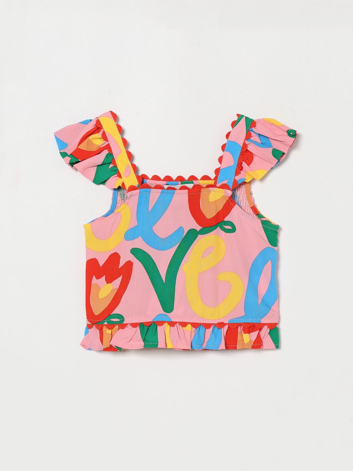 STELLA MCCARTNEY KIDS Love Print Viscose Top　STELLA MCCARTNEY KIDS ラブ プリント ビスコース トップ STELLA