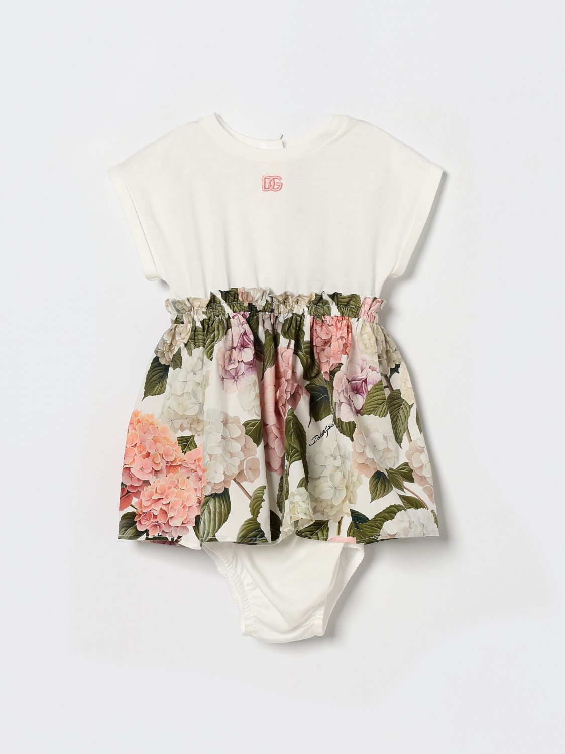 DOLCE & GABBANA Baumwollkleid mit Blumenmuster