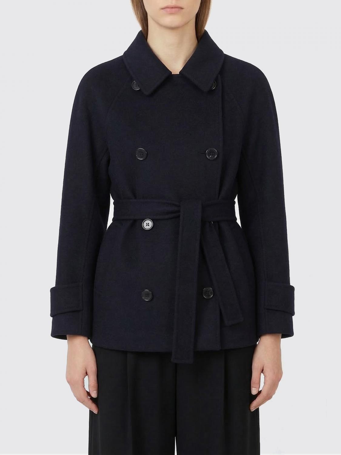 'S Max Mara Cappotto doppiopetto in lana vergine