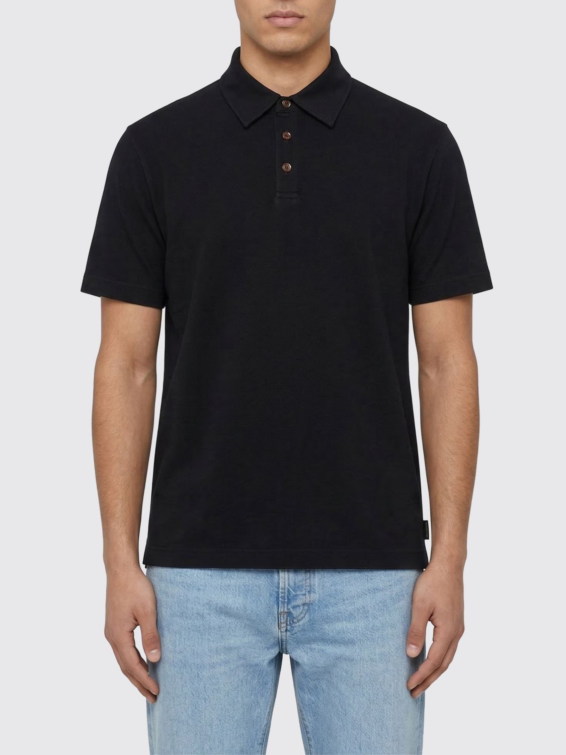 Zanone Cotton and Silk Polo Shirt