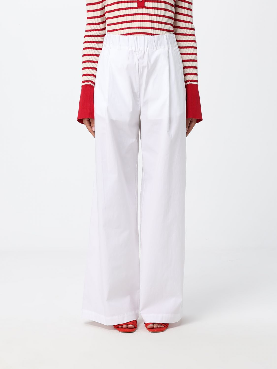 SEMICOUTURE Pantaloni Donna colore Bianco