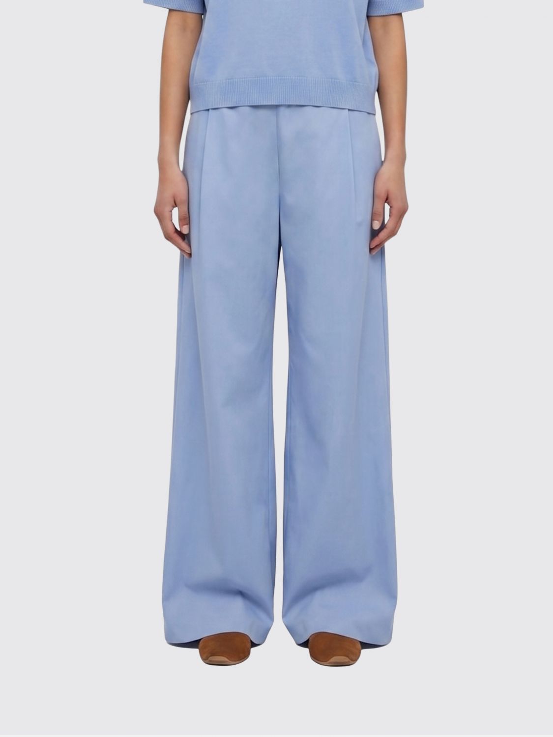 SEMICOUTURE Pants Woman color Gnawed Blue