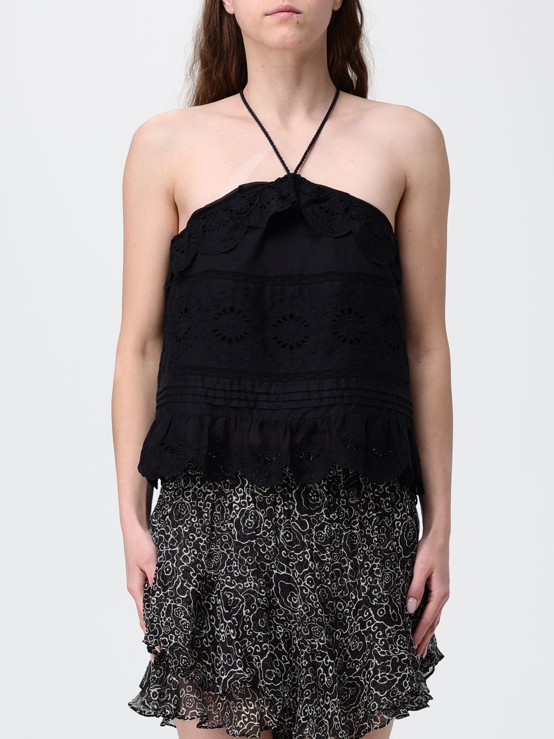 ISABEL MARANT ETOILE Prisha Top with Ruffles　ISABEL MARANT ETOILE フリル付きプリシャトップ ISABEL