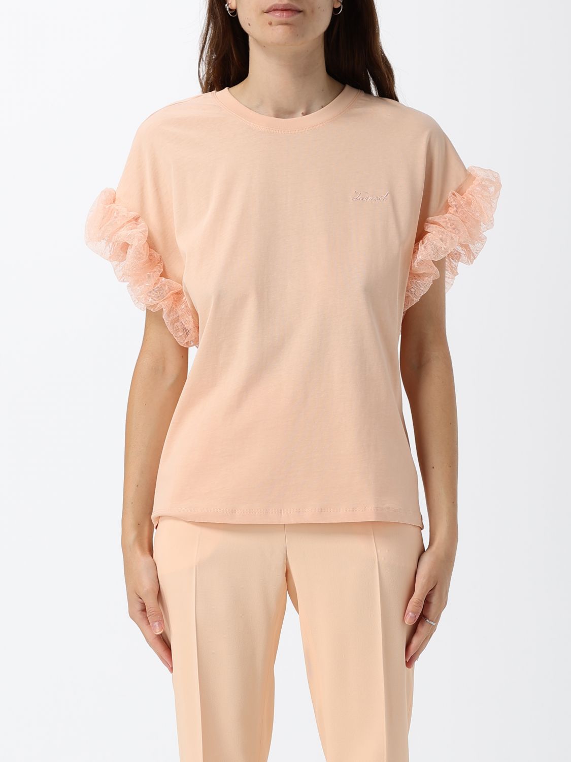 Twinset T-shirts in cotone con rouches