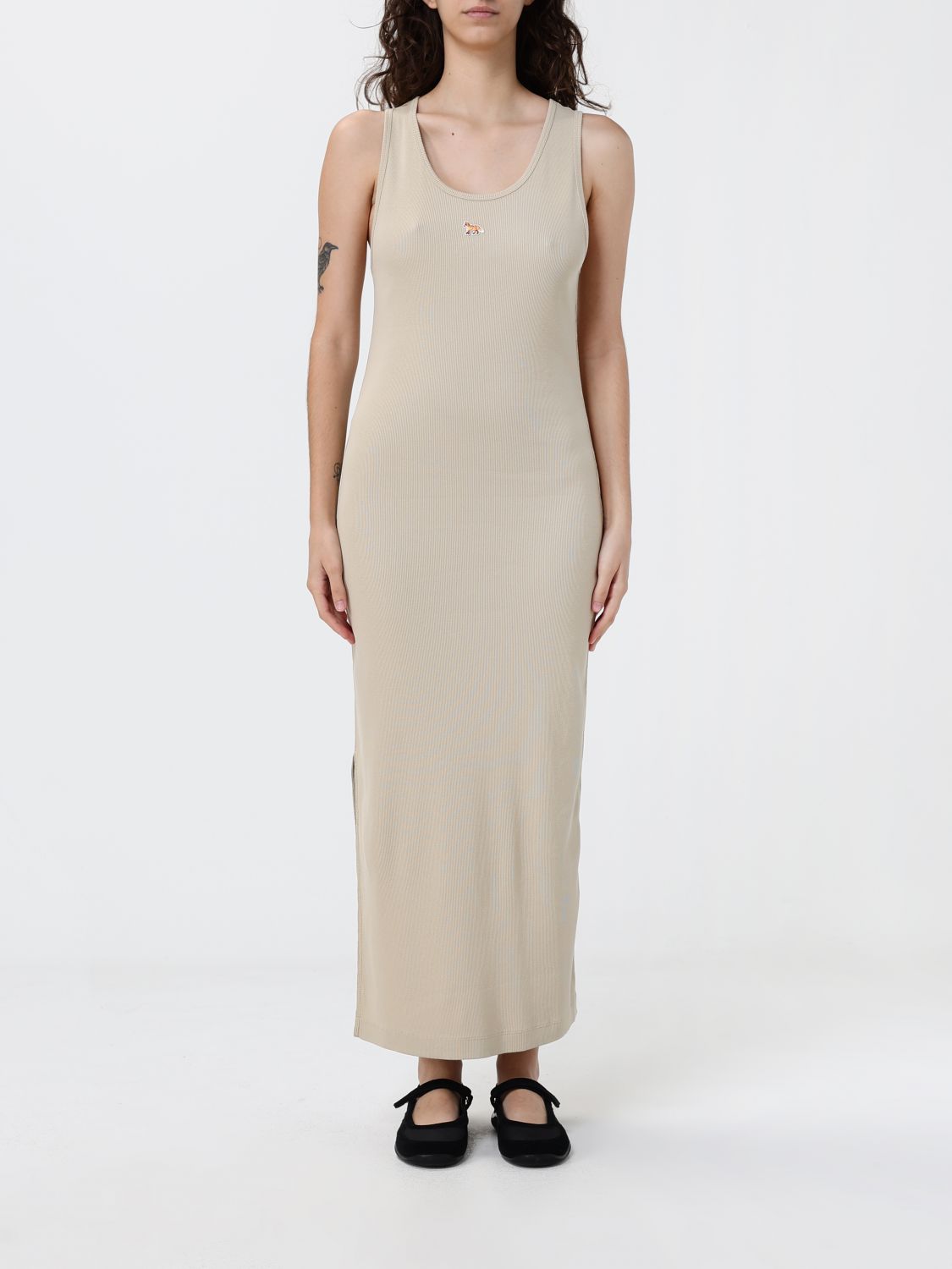 MAISON KITSUNÉ Dress Woman color Green