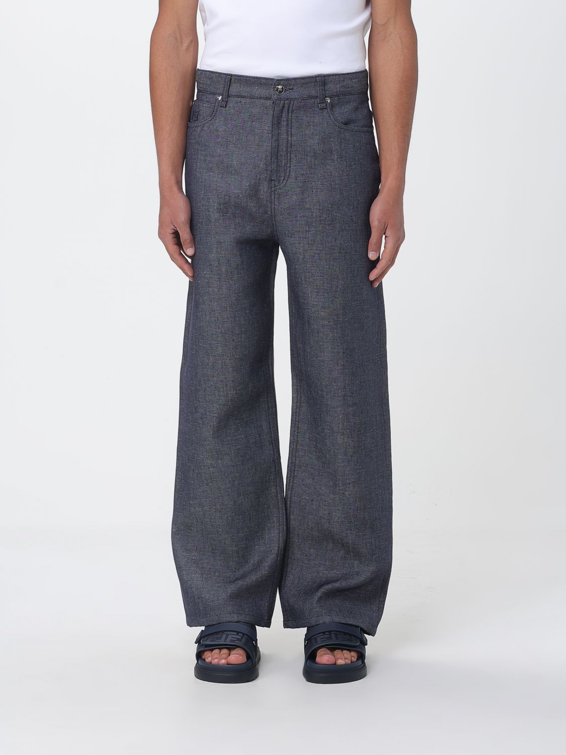 FENDI Jeans straight in denim di cotone
