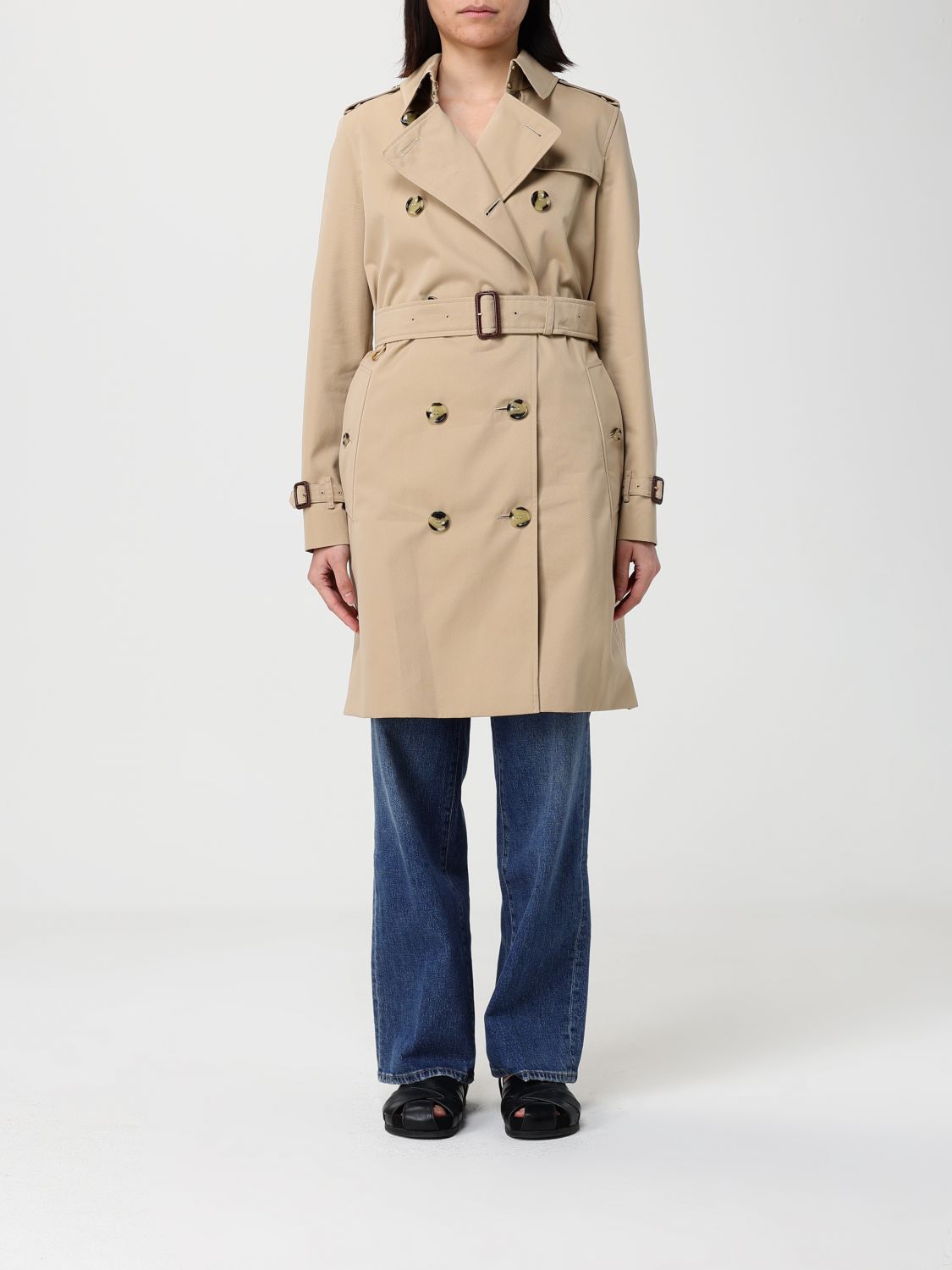 BURBERRY Doppelreihiger Baumwoll-Trenchcoat