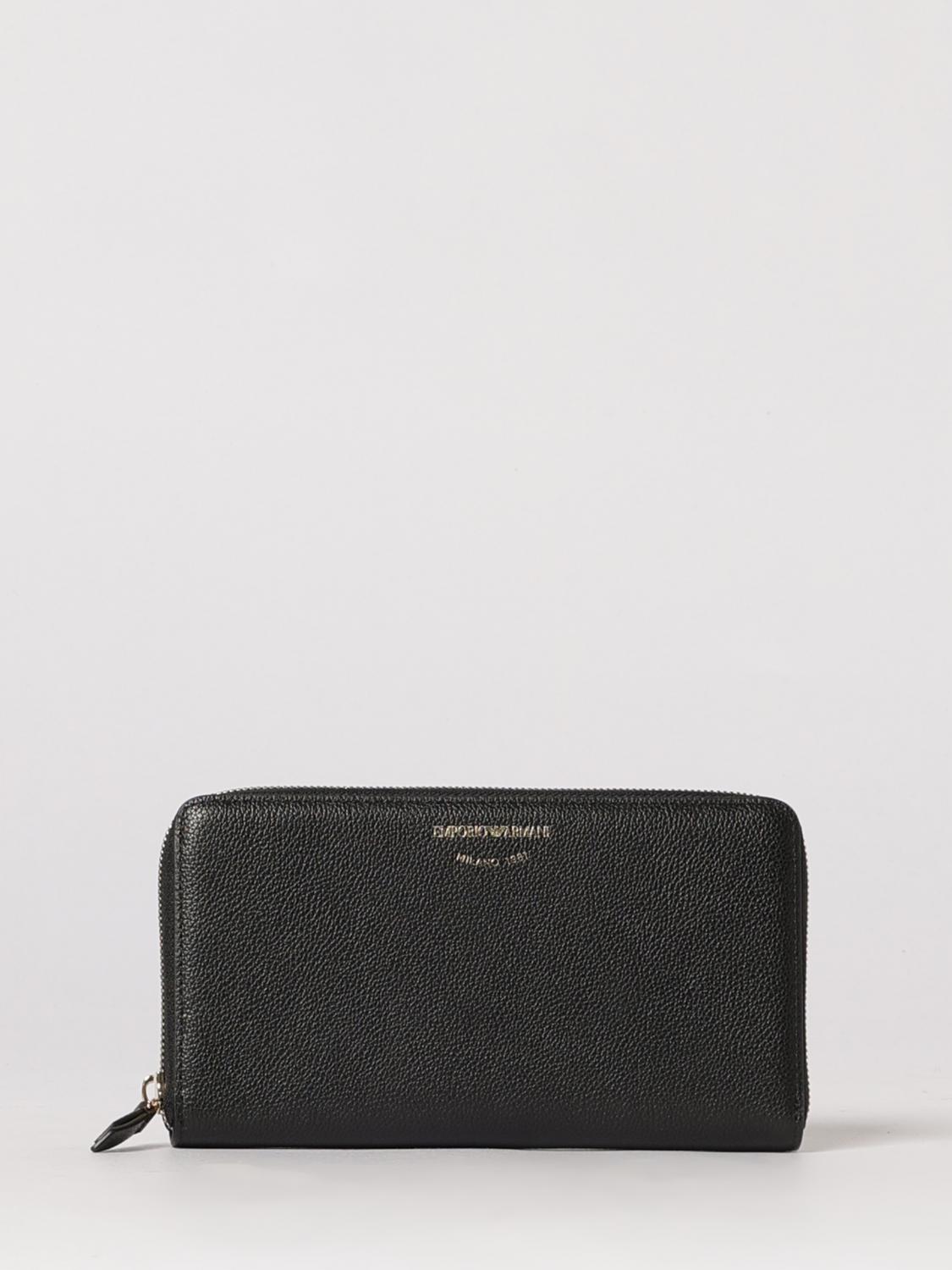 EMPORIO ARMANI Kontinentale Geldbörse aus genarbtem Leder
