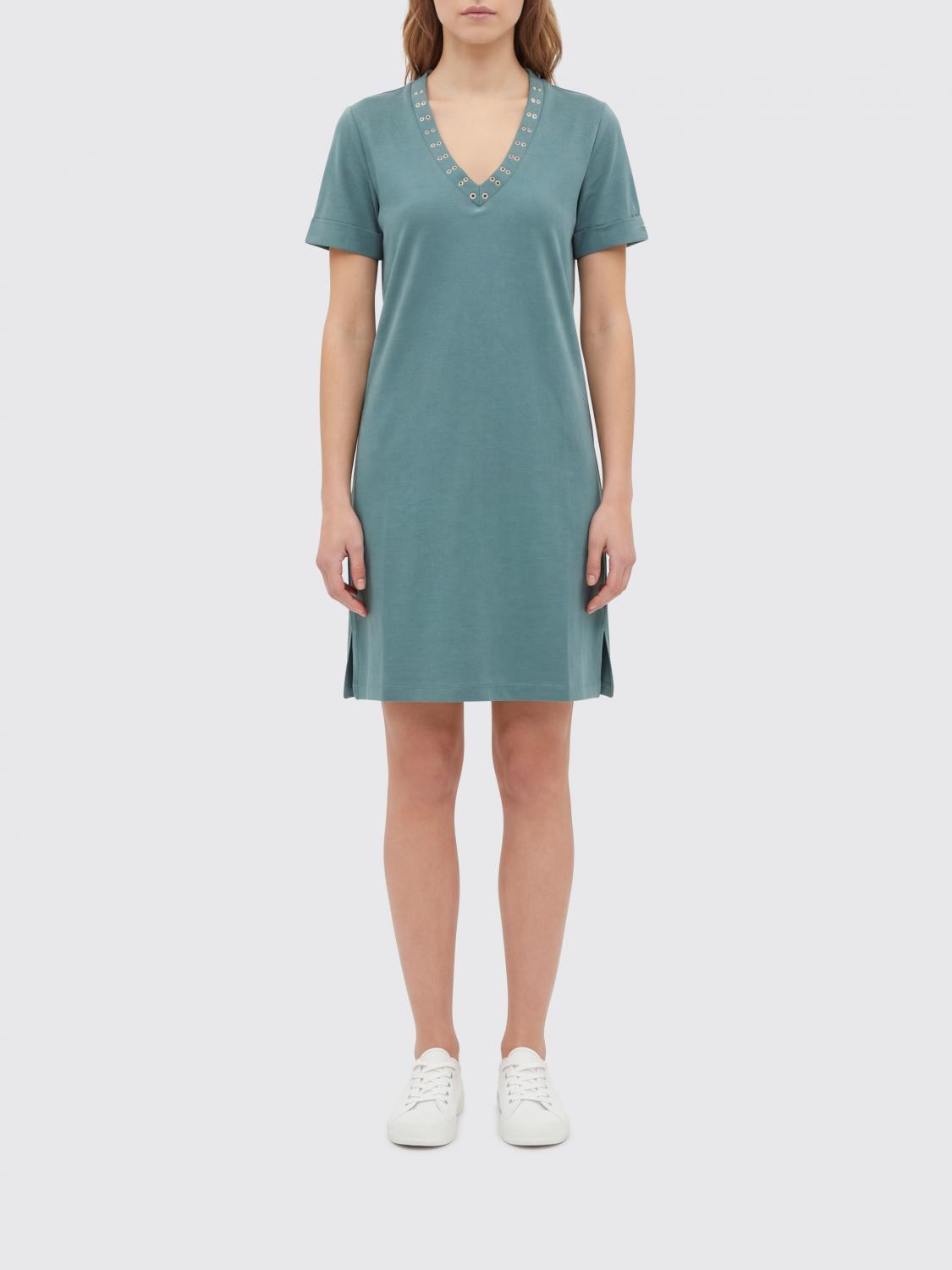 LIU JO Mini-Kleid aus Baumwollmischung mit Metallösen