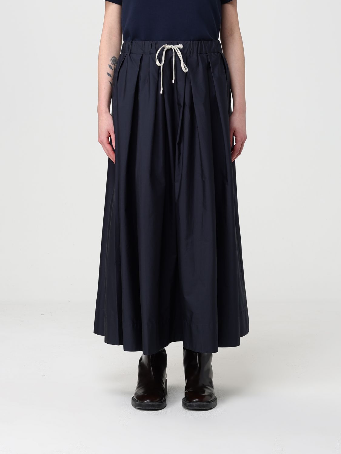 's Max Mara Pineta Cotton Poplin Skirt In Blue