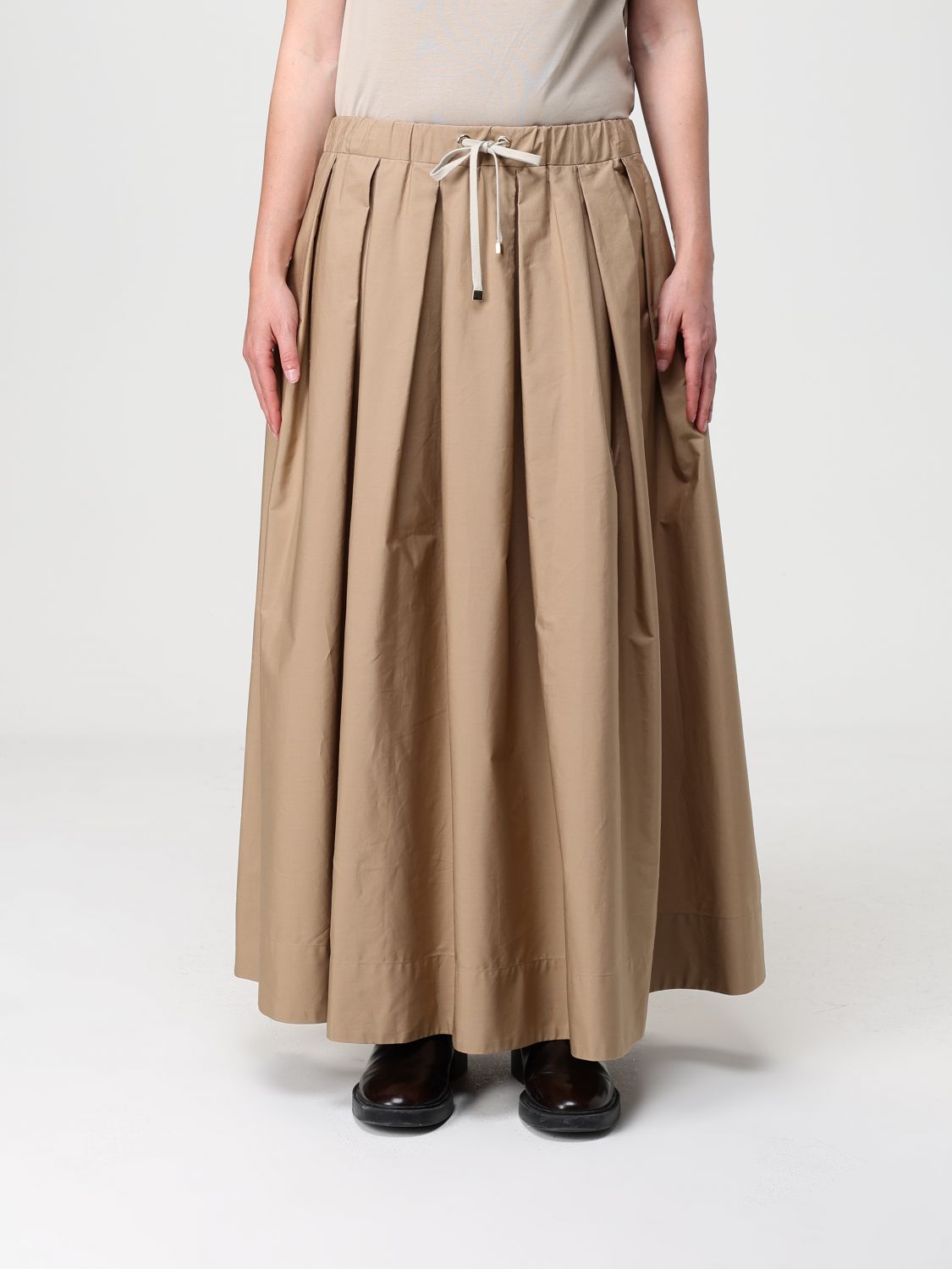 's Max Mara Pineta Cotton Poplin Skirt In Brown
