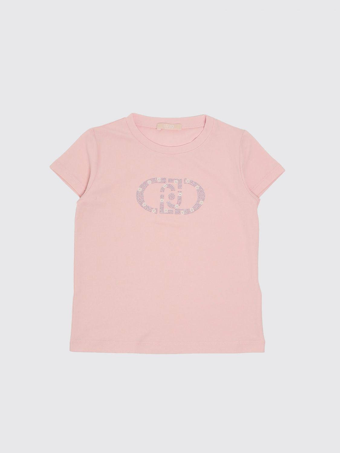 LIU JO Baumwoll-T-Shirt mit Strass-Logo