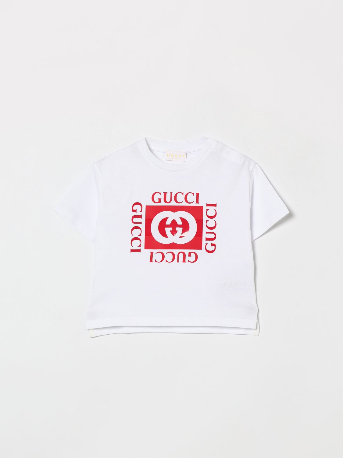 GUCCI GUCCI Cotton T-shirt with Logo　GUCCI ロゴ入りコットンTシャツ