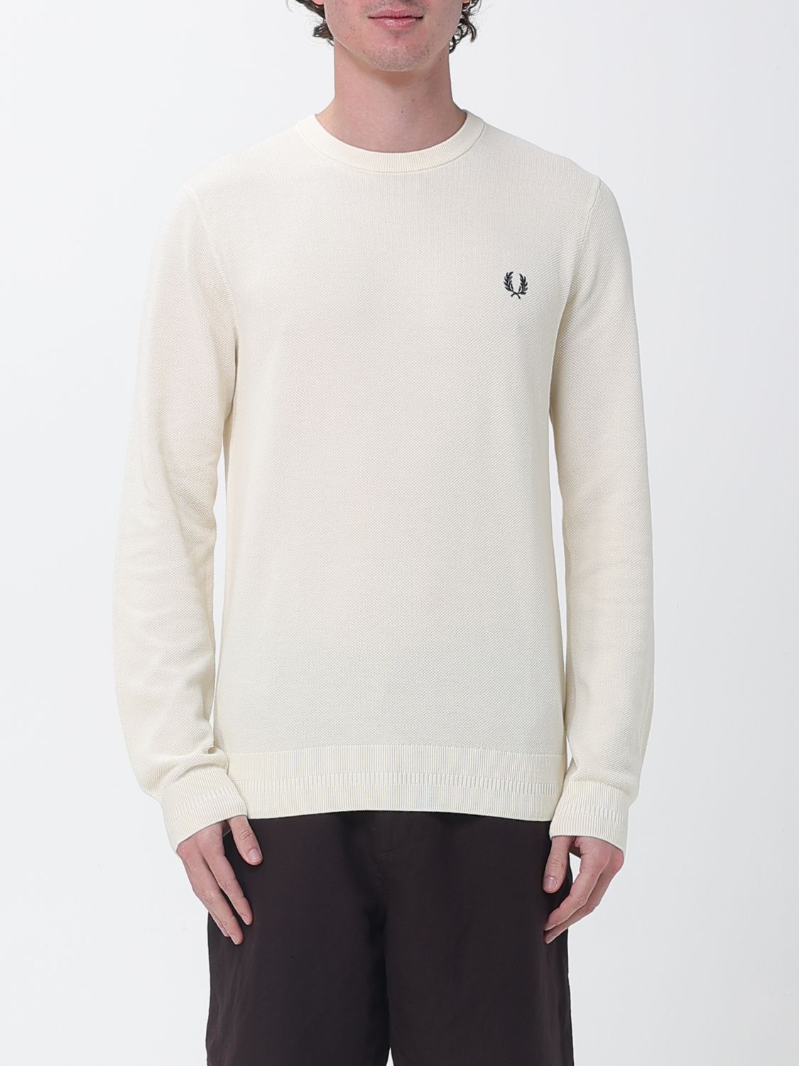 FRED PERRY Crew Neck Sweater With Logo