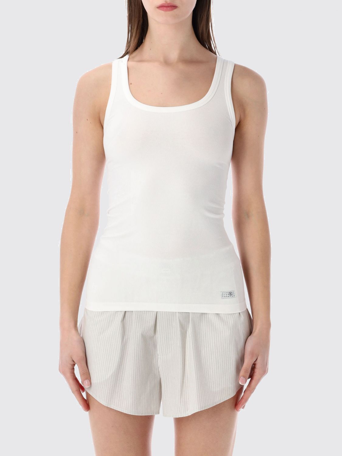 MM6 MAISON MARGIELA Basic Tanktop aus Baumwollmischung