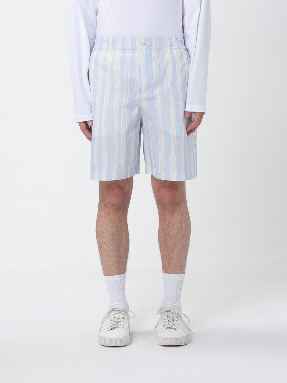 JACQUEMUS JACQUEMUS Shorts Men color Gnawed Blue　JACQUEMUS ショーツ メンズ カラー Gnawed ブルー
