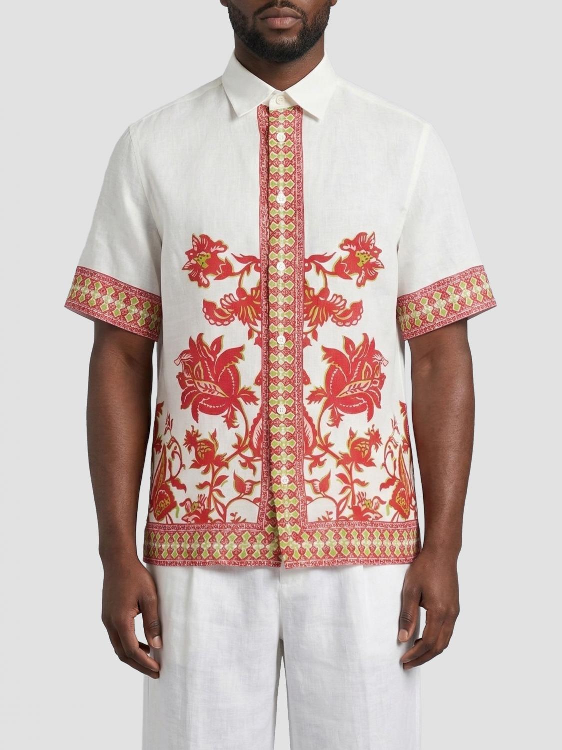 ETRO Linen Shirt with Floral Motif　ETRO フラワーモチーフ リネンシャツ ETRO