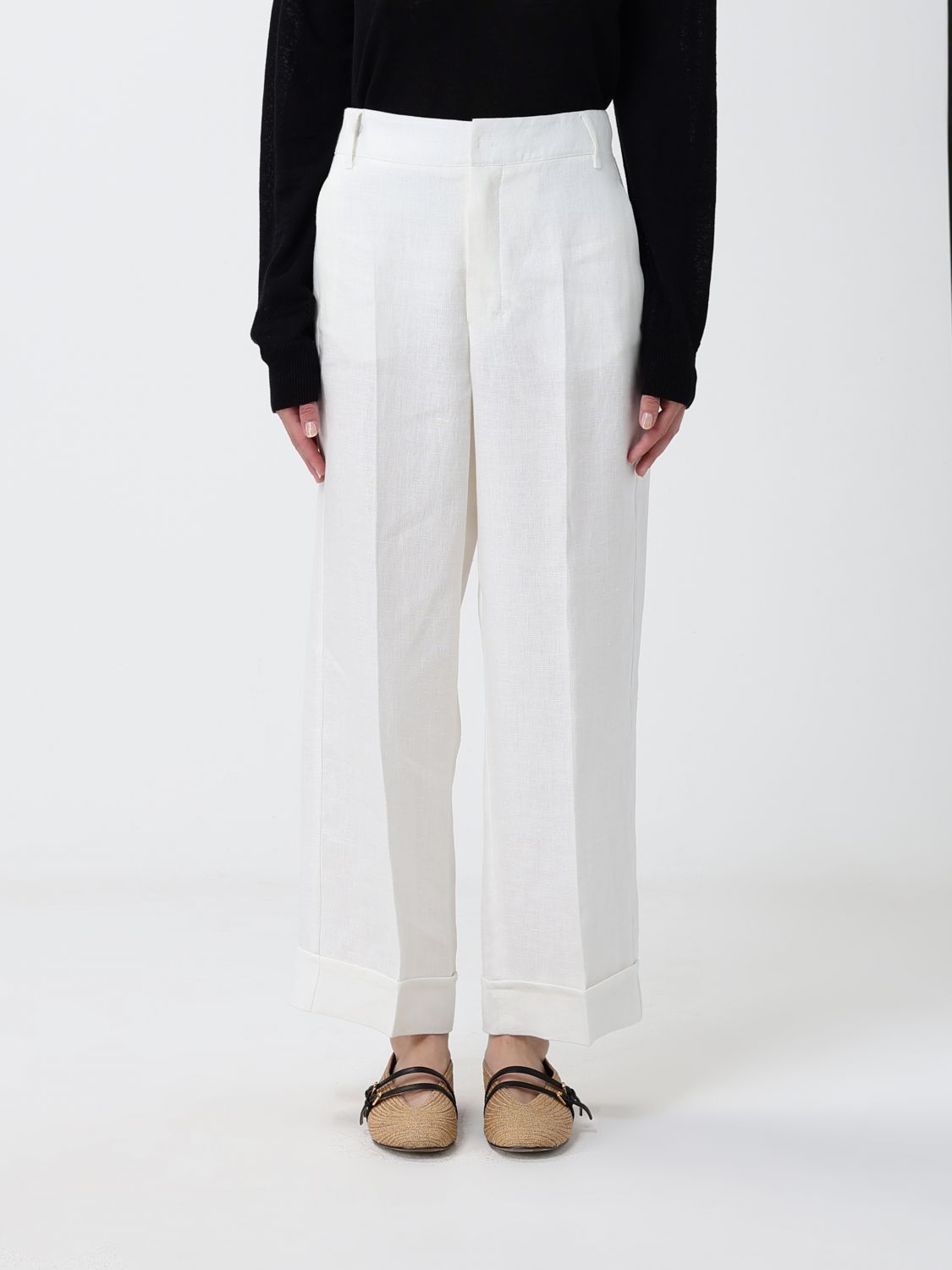 'S Max Mara Pantaloni Anselmo palazzo in lino